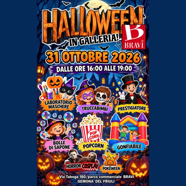 🎃 HALLOWEEN IN GALLERIA AL PARCO COMMERCIALE BRAVI! 👻 Preparatevi a un pomeriggio da brividi (ma soprattutto di...