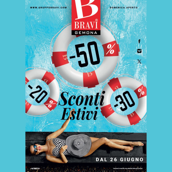 ☀️DA BRAVI INIZIANO GLI SCONTI ESTIVI!☀️⛱️ ‼️Dal 26 Giugno SCONTI DEL -20% -30% -50%!‼️ . . . #scontiestivi...
