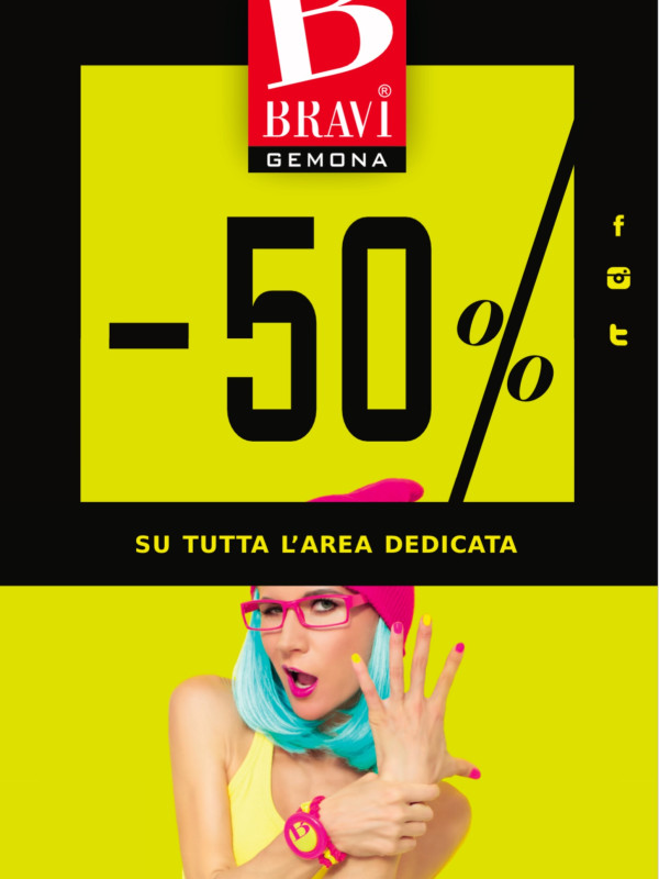 ⚠️Da Bravi aree dedicate tutte al -50%!!⚠️ ‼️Affrettati è valida SOLO per il mese di AGOSTO‼️ . ....